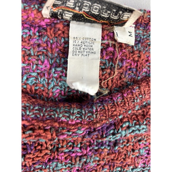 Vintage Liz Claiborne Women's M Puff Shoulder Puff Sleeve Jewel Tone Sweater - Picture 3 of 11